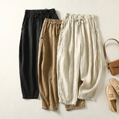 Women’s Relaxed Linen Drawstring Trousers