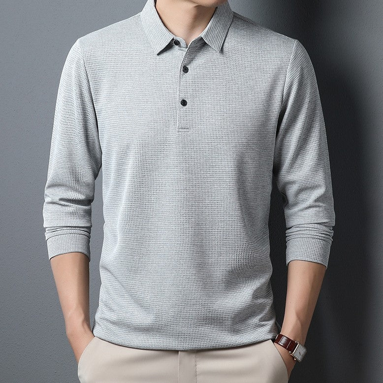 Men's Refined Long Sleeve Polo Shirt