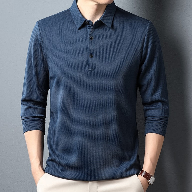 Men's Refined Long Sleeve Polo Shirt