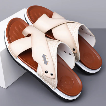 Men’s Cross-Strap Casual Sandals