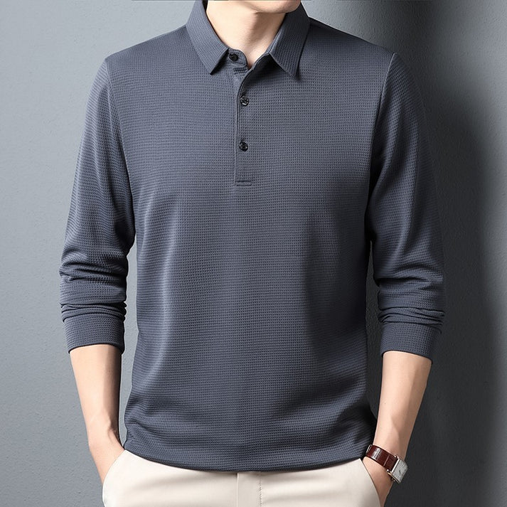 Men's Refined Long Sleeve Polo Shirt