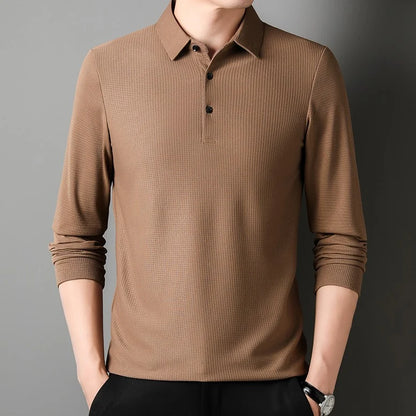Men's Refined Long Sleeve Polo Shirt