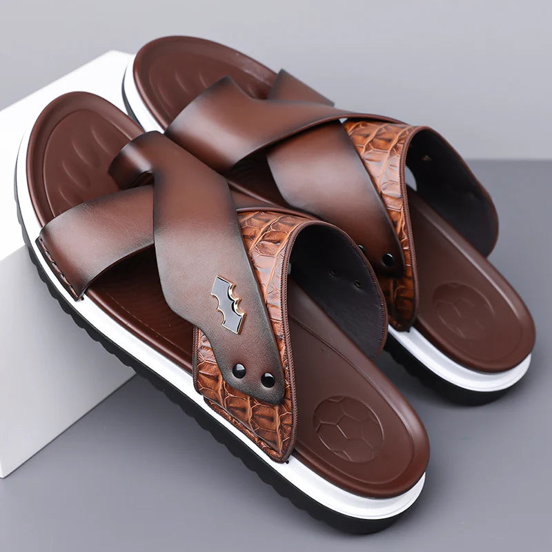Men’s Cross-Strap Casual Sandals