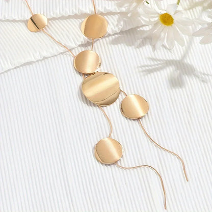 Women’s Layered Disc Drop Necklace