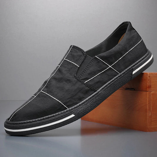Mondrian Canvas Slip-Ons