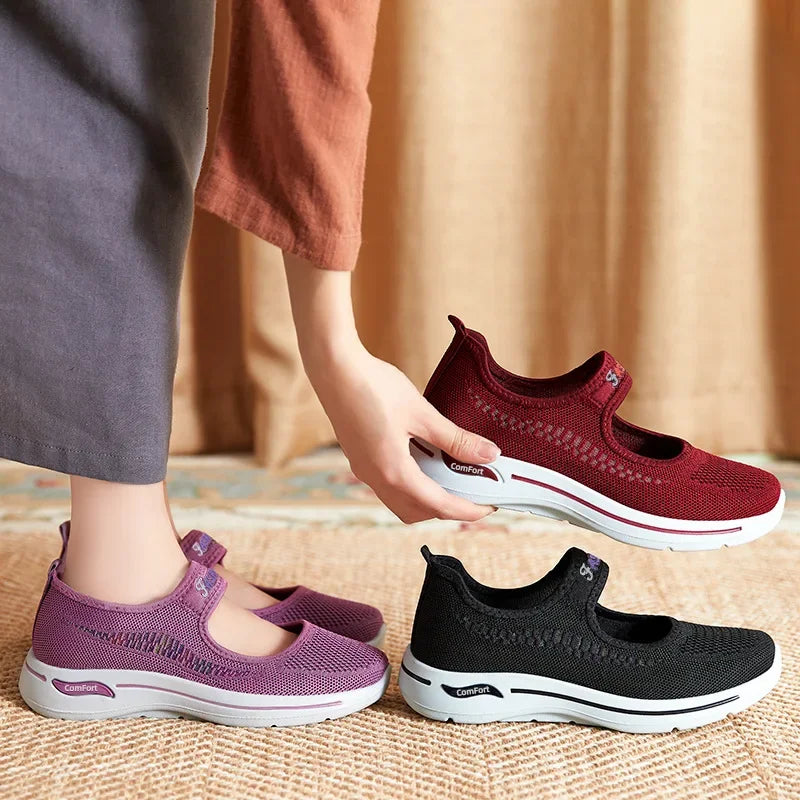 Casual Comfortable Breathable Walking Shoes With Elastic Strap