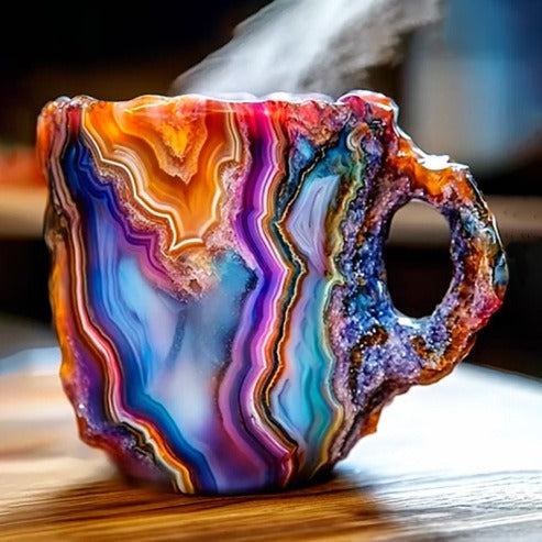 Geode-Style Crystal Effect Coffee Mug