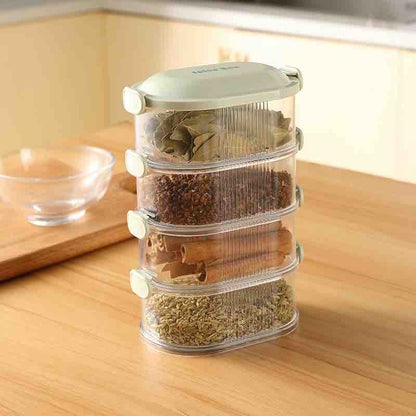 Stackable Clear Spice Storage Containers