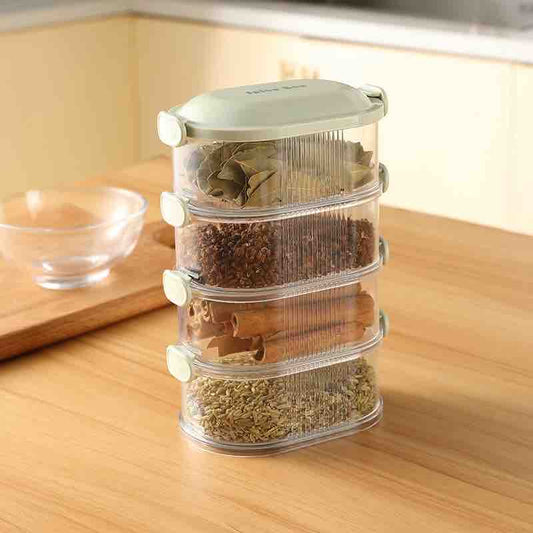 Stackable Clear Spice Storage Containers