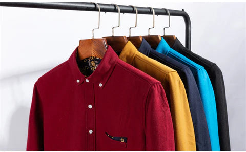 Men’s Fleece-Lined Corduroy Turn-Down Collar Overshirt