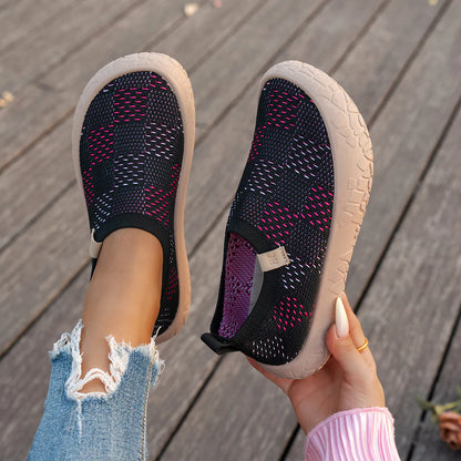 Women's Knitted Platform Slip-On Trainers