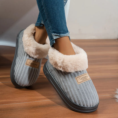 Winter Warm Soft-Cushion Non-Slip Indoor Slippers