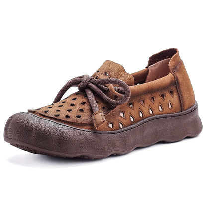 Women's Cutout Platform Slip On Loafers