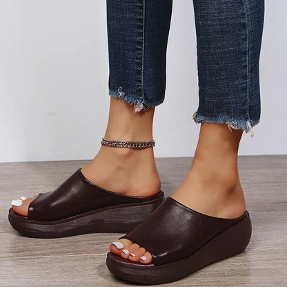 Women's Platform Wedge Slides