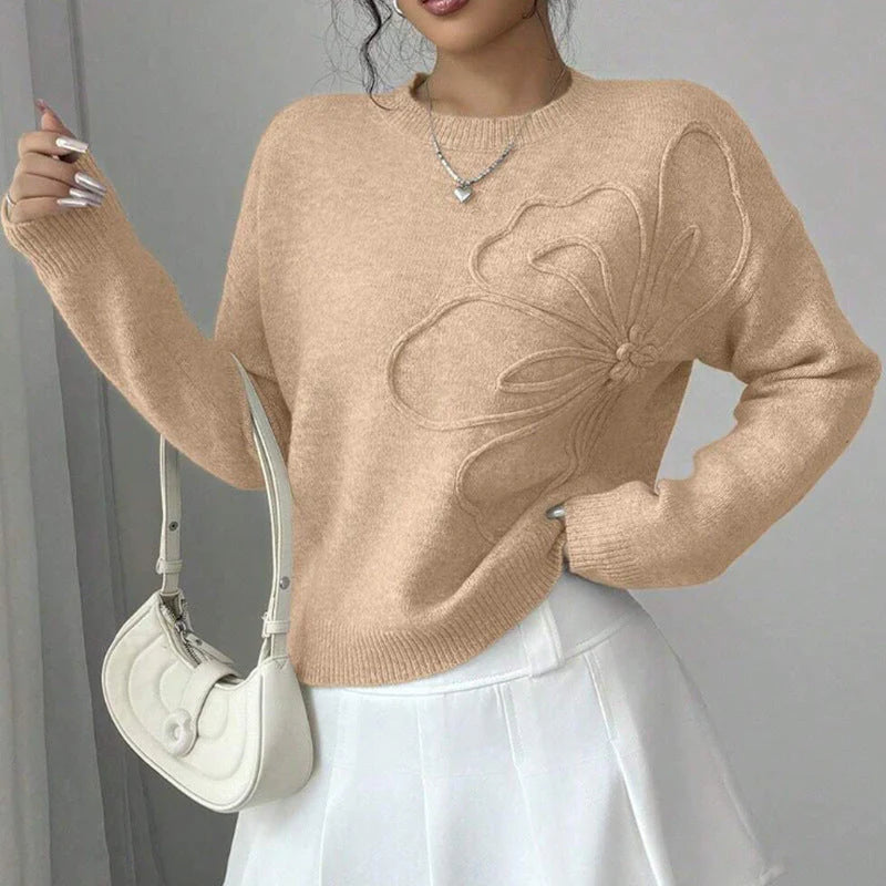 Women’s Soft Floral Detail Knit Jumper