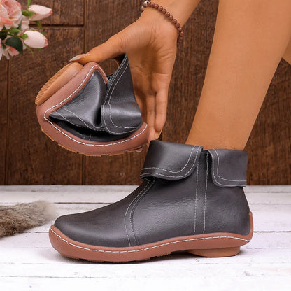 Women’s Comfort Leather-Look Walking Boots