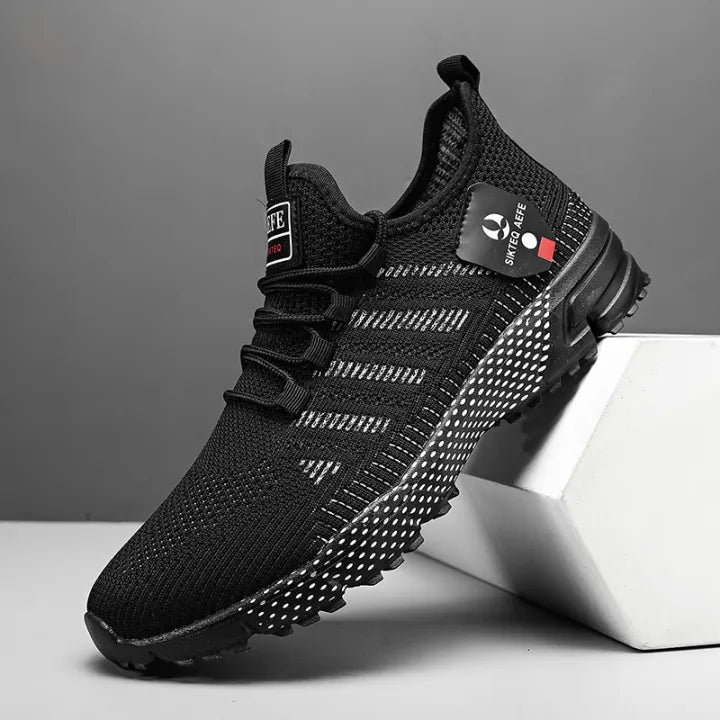 Men’s Knitted Lace-Up Trainers