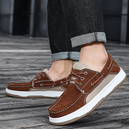 Men’s Suede-Look Boat Shoes