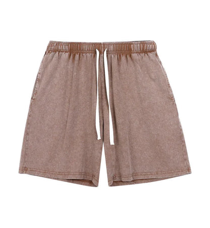 Men’s Acid-Wash Drawstring Shorts