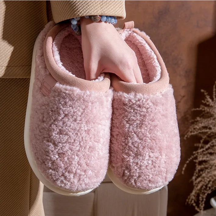 Cosy Sherpa Fleece Slip-On Slippers