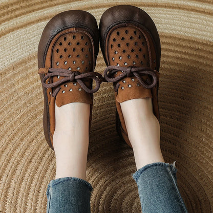 Women's Cutout Platform Slip On Loafers