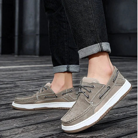 Men’s Suede-Look Boat Shoes