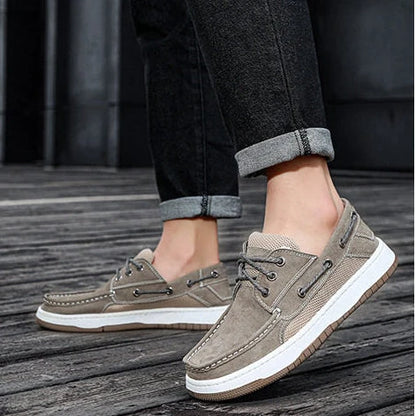 Men’s Suede-Look Boat Shoes