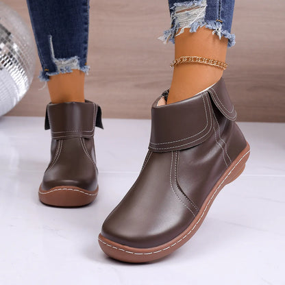 Women’s Comfort Leather-Look Walking Boots