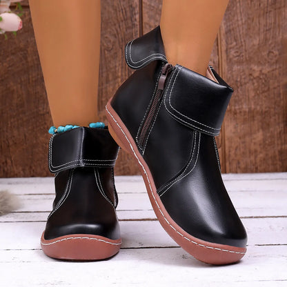 Women’s Comfort Leather-Look Walking Boots