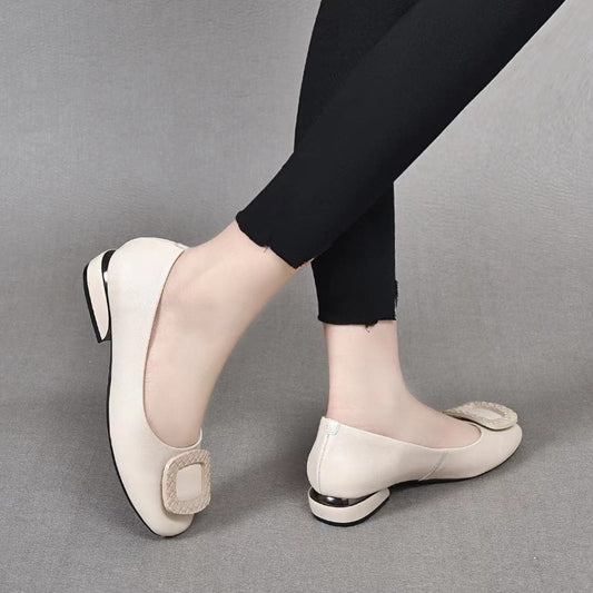 Women's Soft Leather-Look Slip-On Loafers