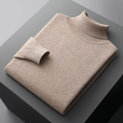 Men’s Pure Wool Classic Turtleneck Jumper