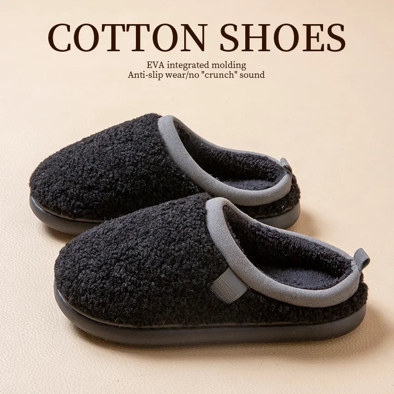 Cosy Sherpa Fleece Slip-On Slippers