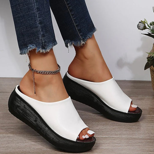 Women's Platform Wedge Slides