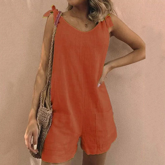 👗 Women's Linen-Cotton Everyday Playsuit