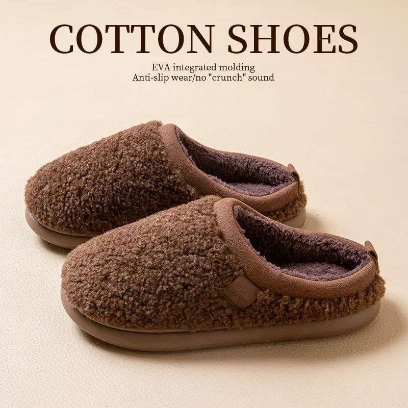 Cosy Sherpa Fleece Slip-On Slippers