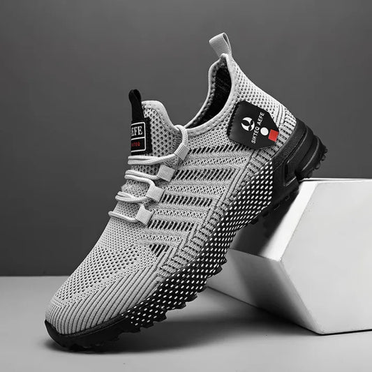 Men’s Knitted Lace-Up Trainers