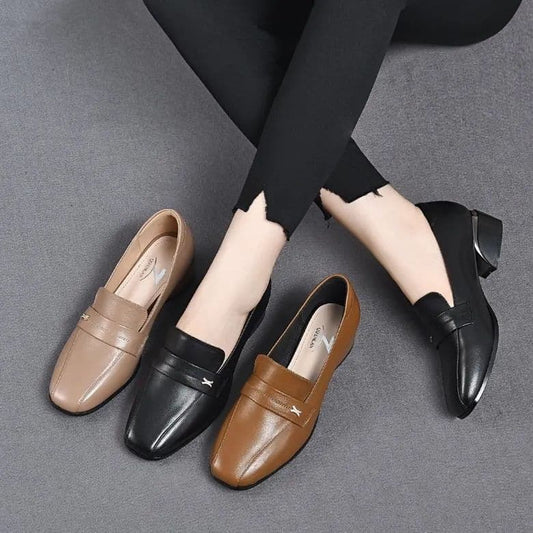 Women's Elegant Block Heel Ankle Shoes