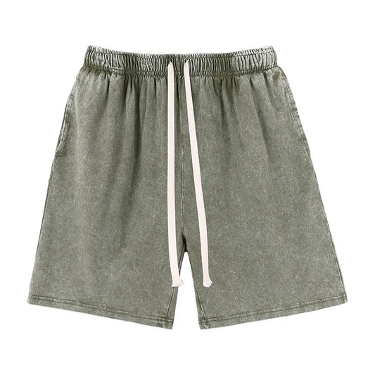 Men’s Acid-Wash Drawstring Shorts