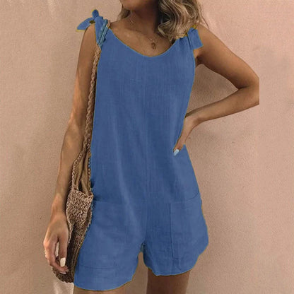 👗 Women's Linen-Cotton Everyday Playsuit