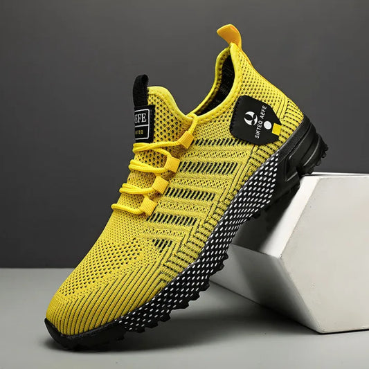 Men’s Knitted Lace-Up Trainers