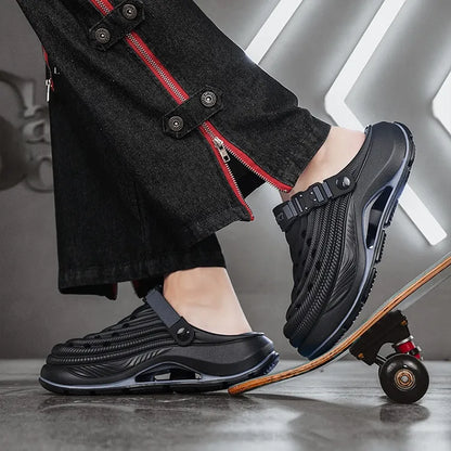 Cushioned Ventilated Strap Clogs with Thick Sole