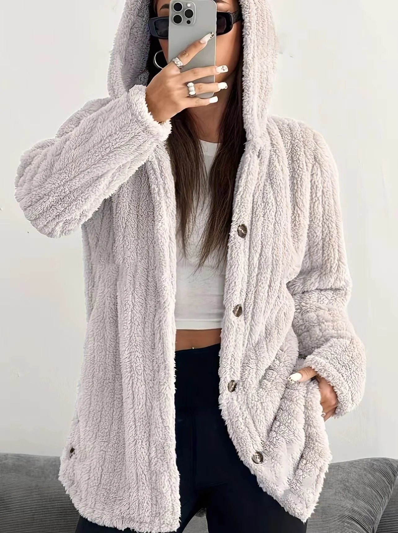 Women's Long Sleeve Winter Hooded Jacket