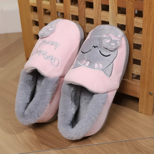 Women's lucky cat warm cotton slippers