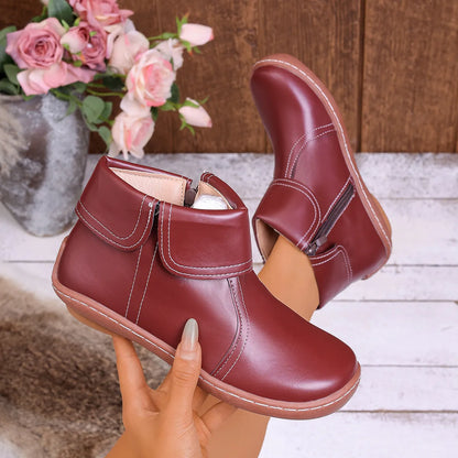 Women’s Comfort Leather-Look Walking Boots