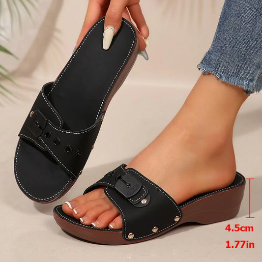 Women’s Elegant Rivet Comfort Sandals