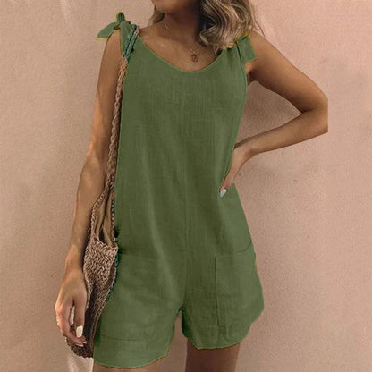 👗 Women's Linen-Cotton Everyday Playsuit