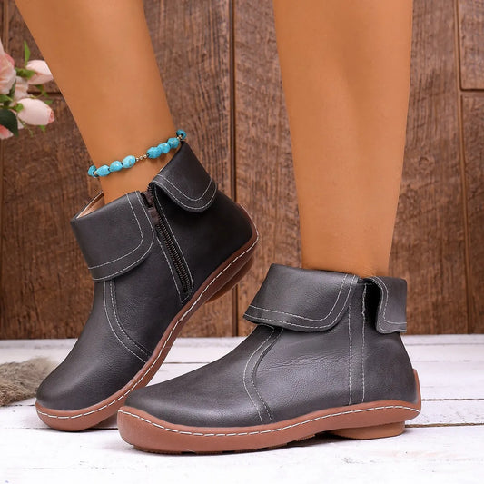 Women’s Comfort Leather-Look Walking Boots