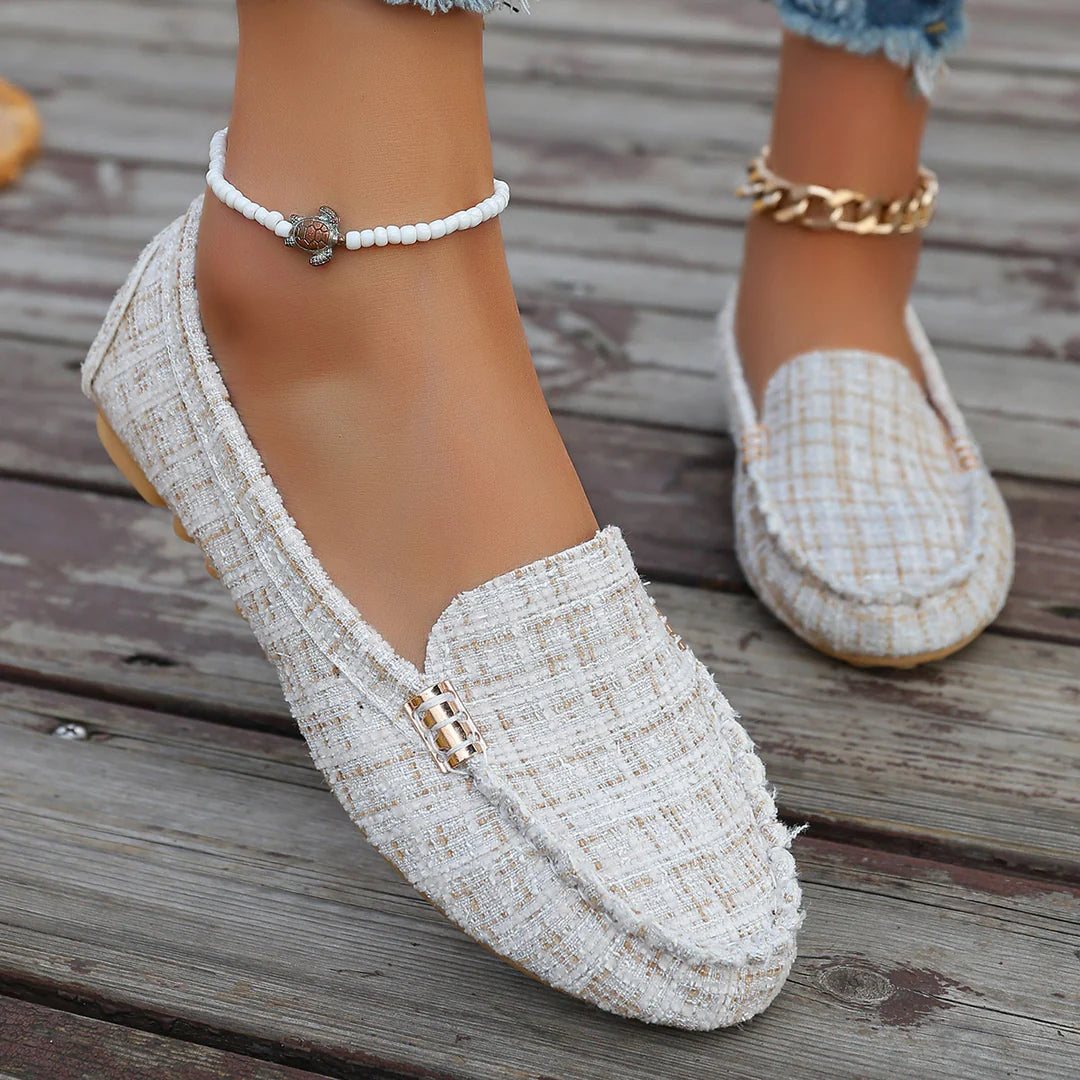 Women's Decorative Buckle Slip-On Loafers