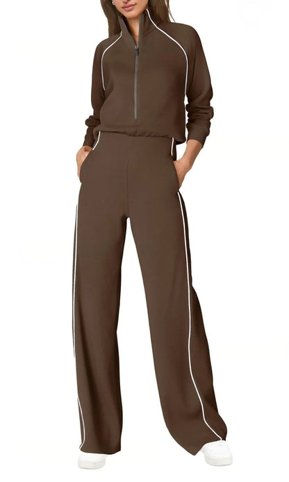 Women’s Relaxed Zip-Front Travel Jumpsuit