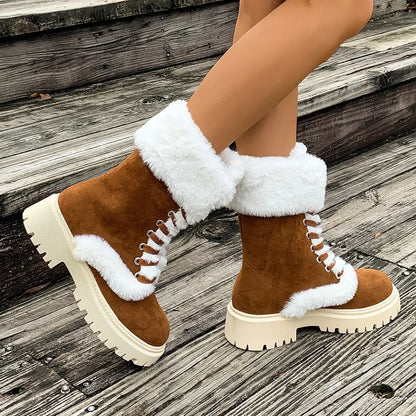 Women’s Lace-Up Mid-Calf Snow Boots